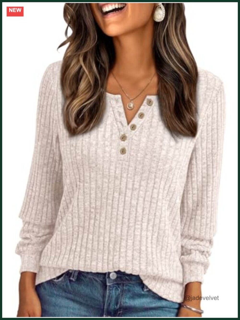 Women's Long Sleeve Henley Tunic Top Lightweight Sweater